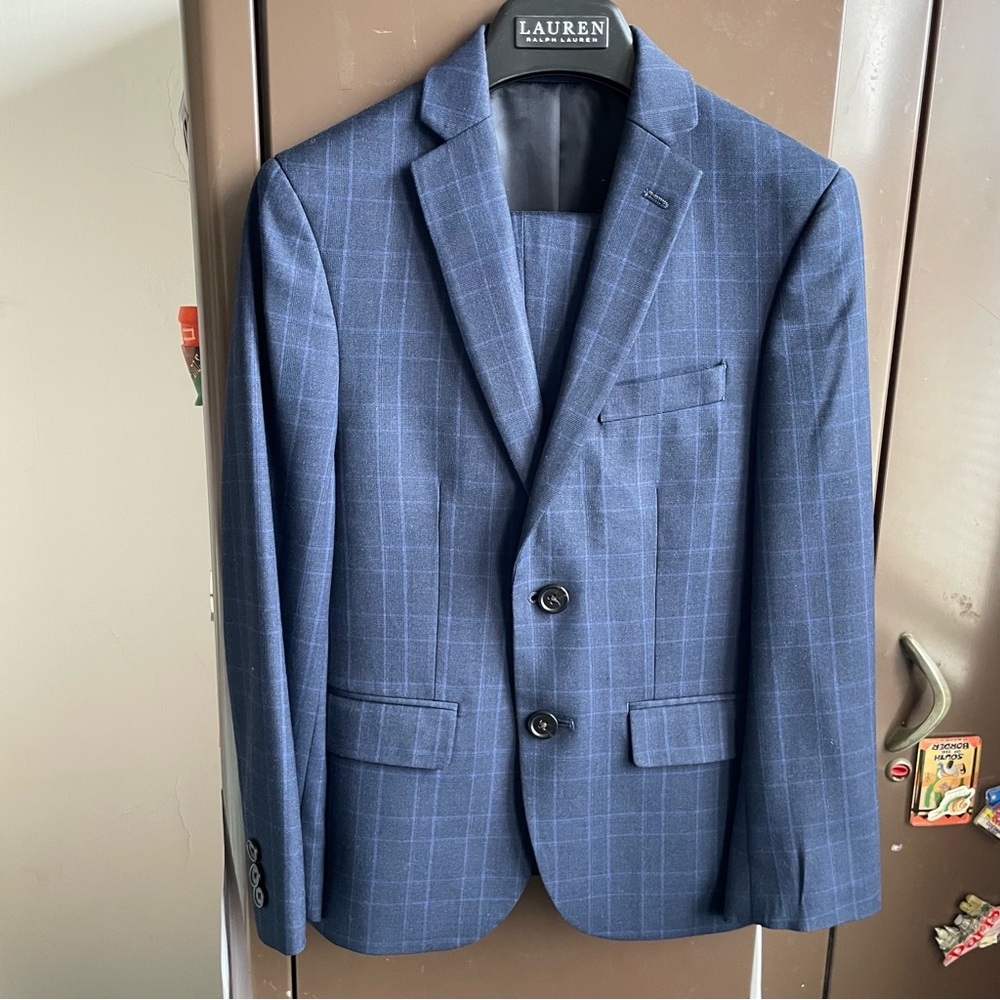 Boy’s Suit Blue Checkered